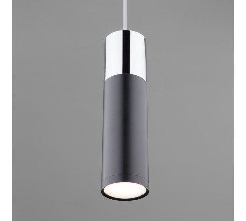 LED светильник подвесной в стиле лофт 50135/1 LED хром/черный