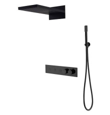 Душевая система встроенная Boheme Fusion с термостатом 3-позиционная черный матовый 131-B