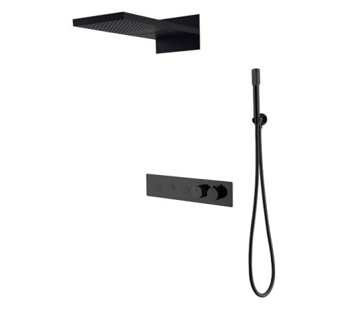 Душевая система встроенная Boheme Fusion с термостатом 3-позиционная черный матовый 131-B