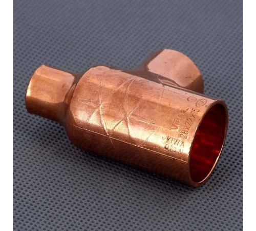 Тройник медный под пайку Viega 28х22х15 мм 112943