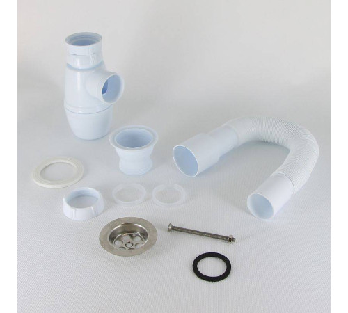 Сифон для раковины Wirquin Минор 1 1/2 x 40 мм с гофротрубой 800 мм 30718026