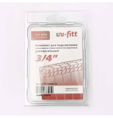 Комплект для подключения радиатора UNI-FITT 1x3/4 дюйма с силиконовой прокладкой RAL 9016 KIT0134SIL10