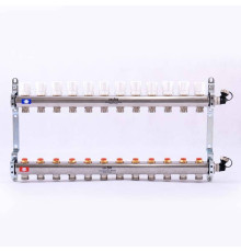 Коллекторная группа из нержавеющей стали Uni-Fitt 315S с регулировочными и термостатическими вентилями 1 x 3/4 EK 12 выходов 451I4312