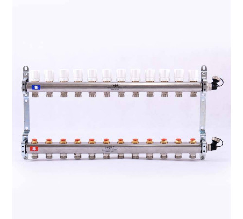 Коллекторная группа из нержавеющей стали Uni-Fitt 315S с регулировочными и термостатическими вентилями 1 x 3/4 EK 12 выходов 451I4312