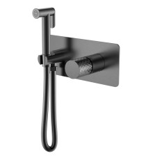 Гигиенический душ со смесителем Boheme Stick Diamond оружейная сталь 127-GM