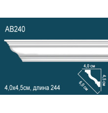 Карниз потолочный Perfect AB240 полиуретановый 100x100x2000 мм AB240