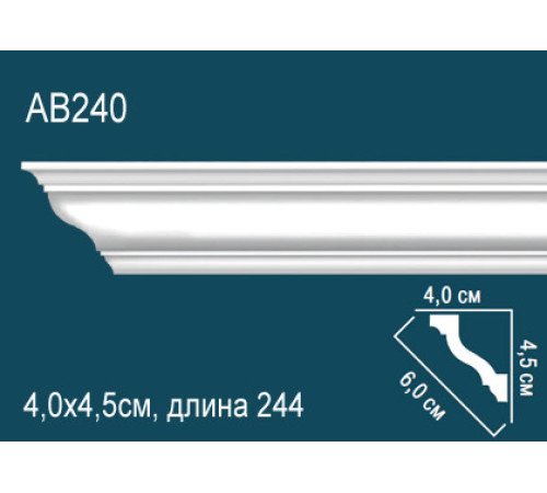 Карниз потолочный Perfect AB240 полиуретановый 100x100x2000 мм AB240