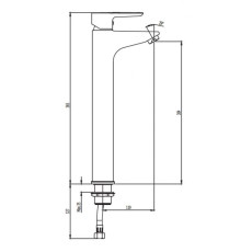 Смеситель для раковины Laparet Alamera высокий хром N2016202LPT