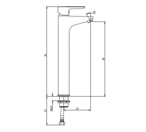 Смеситель для раковины Laparet Alamera высокий хром N2016202LPT