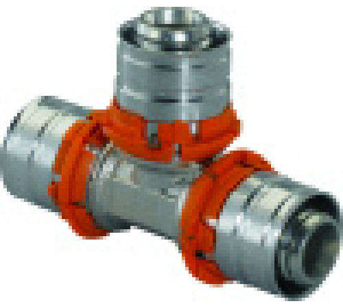 Тройник равнопроходной латунный Uponor S-Press 25-25-25 мм (замена на 1070562) 1015028