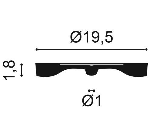 Розетка потолочная Orac Decor R12 R12