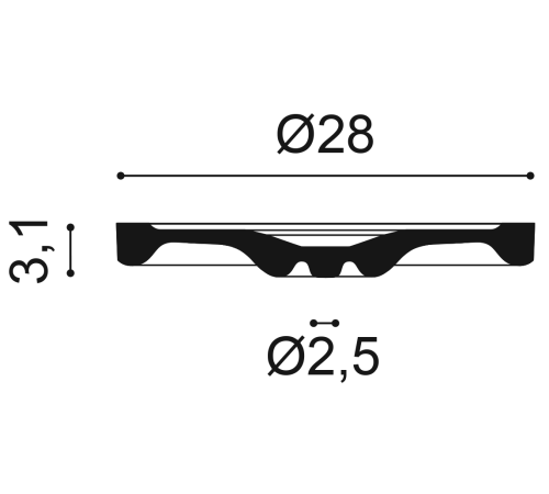 Розетка потолочная Orac Decor R13 R13