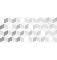 Вставка Cersanit Omnia белая геометрия 20х44 см 15918