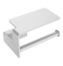 Держатель для туалетной бумаги с полкой Boheme Q матовый белый 10941-MW