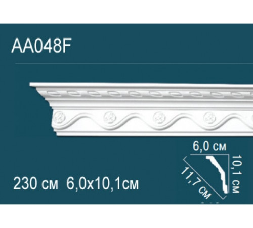 Карниз потолочный Perfect AA048F полиуретановый гибкий с рисунком AA048F
