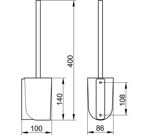 Колба для туалетного ершика KEUCO ELEGANCE NEW белая 11669 009000