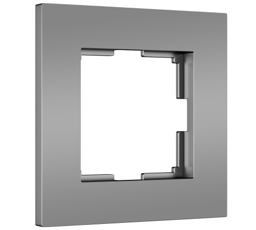 Рамка из поликарбоната на 1 пост Slab серебро софт W0012965