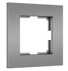 Рамка из поликарбоната на 1 пост Slab серебро софт W0012965