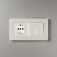 Рамка из поликарбоната на 2 поста Split айвори/белый, soft-touch W0023066