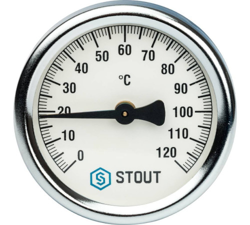 Термометр биметаллический накладной STOUT с пружиной 63 мм SIM-0004-630015