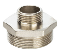 Ниппель переходной STOUT никелированный 2x1 НР-НР SFT-0004-000021