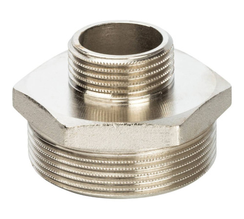 Ниппель переходной STOUT никелированный 2x1 НР-НР SFT-0004-000021