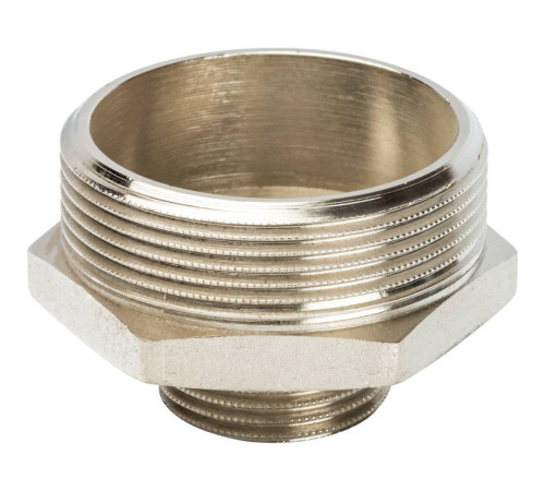 Ниппель переходной STOUT никелированный 2x1 НР-НР SFT-0004-000021