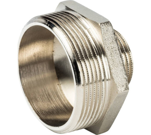 Ниппель переходной STOUT никелированный 2x1 НР-НР SFT-0004-000021