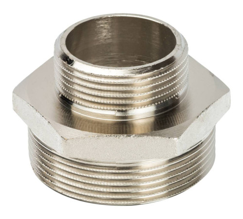 Ниппель переходной STOUT никелированный 2x1 1/4 НР-НР SFT-0004-002114