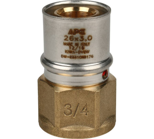 Переходник STOUT 26 мм x 3/4 с внутренней резьбой для металлопластиковых труб пресс SFP-0002-003426