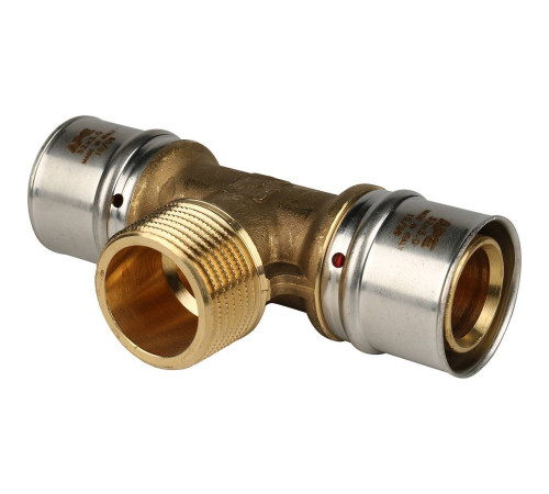 Тройник-переходник STOUT 32х1х32 мм с наружной резьбой пресс SFP-0008-320132