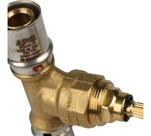 Вентиль STOUT с хромированной ручкой для металлопластиковых труб пресс 20х20 SFP-0014-002020