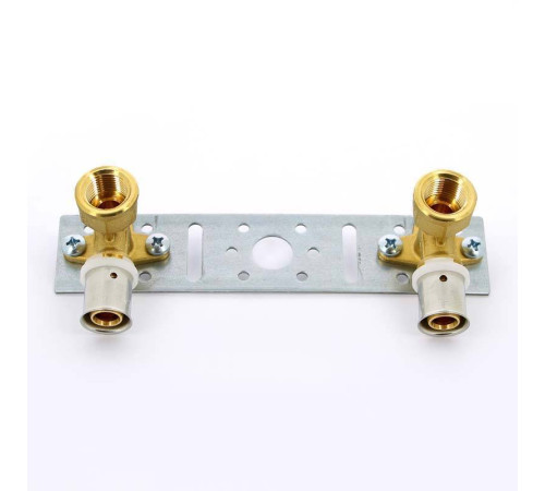 Водорозетка пресс-В двойная на планке Uni-Fitt 20х1/2 712G7200