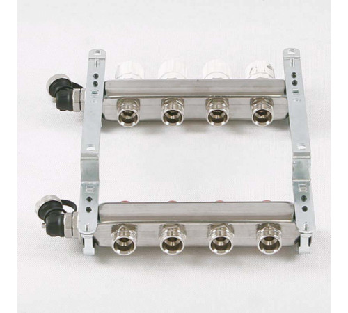 Коллекторная группа из нержавеющей стали Uni-Fitt 315S с регулировочными и термостатическими вентилями 1 x 3/4 EK 4 выхода 451I4304