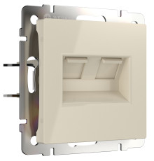 Розетка двойная Ethernet RJ-45 (слоновая кость) W1181103