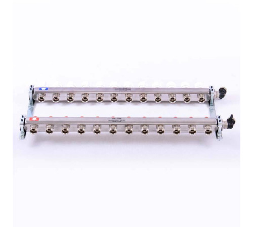 Коллекторная группа из нержавеющей стали Uni-Fitt 315S с регулировочными и термостатическими вентилями 1 x 3/4 EK 12 выходов 451I4312