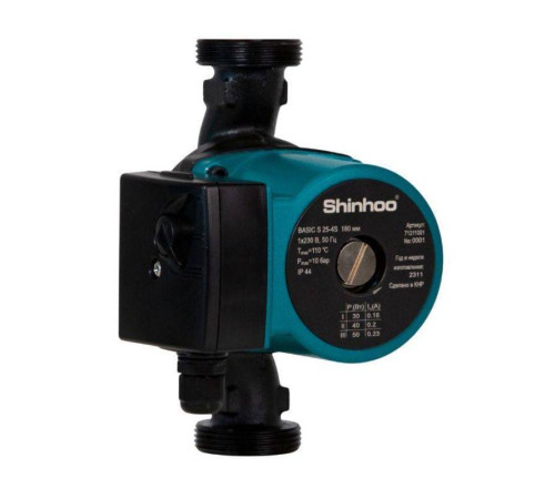 Насос циркуляционный Shinhoo BASIC S 32-6S 180 мм с гайками 71211005