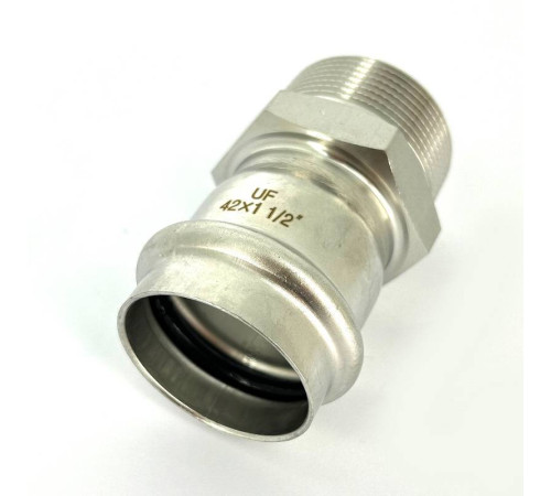 Муфта пресс-Н STOUT 42x1 1/2 нержавеющая сталь 772S6600