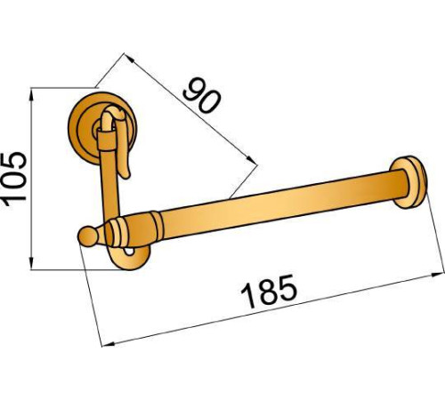 Держатель туалетной бумаги Boheme Medici без крышки бронза 10615