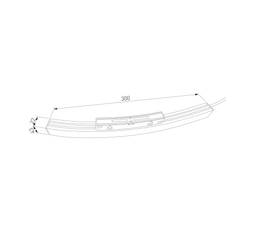 Slim Magnetic Блок питания 200W для радиусного шинопровода черный Ø 1200mm 95058/00