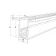 Slim Magnetic Шинопровод встраиваемый черный (2м) 85087/00 85087/00