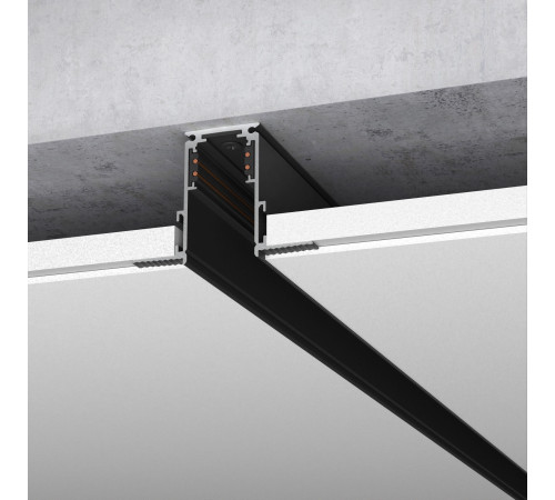Slim Magnetic Шинопровод встраиваемый черный (3м) 85128/00 85128/00