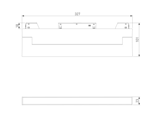 Slim Magnetic Трековый светильник 18W 4200K Kos чёрный 85086/01 85086/01