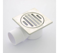 Трап McAlpine MRFG4 100x100 мм горизонтальный выпуск 50 мм нержавеющая сталь MRFG4