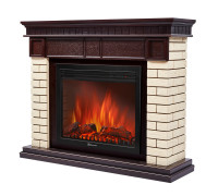 Каминокомплект Electrolux Bricks 25 камень бежевый шпон темный дуб с очагом EFP/P-2520LS N 1747576