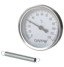 Термометр биметаллический накладной Gappo G1301 0-120 °C с пружиной G1301