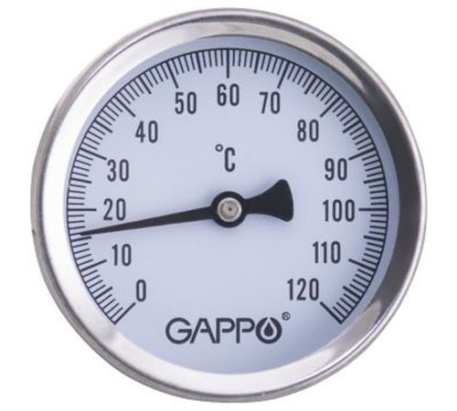 Термометр биметаллический накладной Gappo G1301 0-120 °C с пружиной G1301