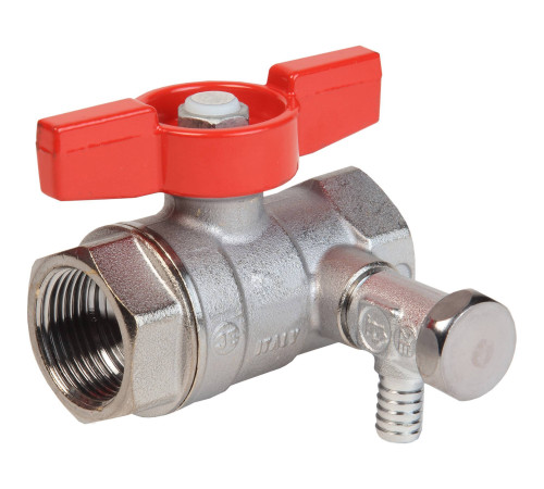 Кран шаровой Giacomini 3/4 дюйма ВР-ВР со сливом ручка-бабочка R250DX004