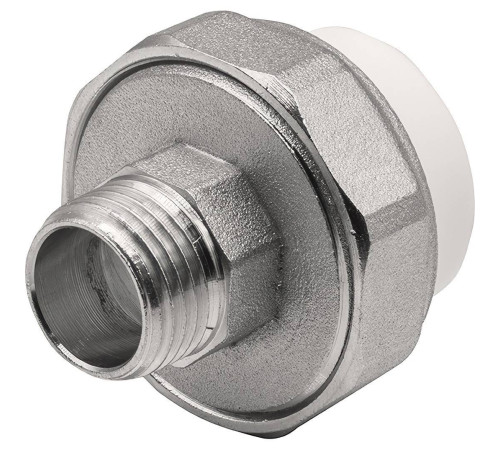 Муфта комбинированная разъемная THERMOLIGHT PP-R НР 25х1/2 белая НС-1620532