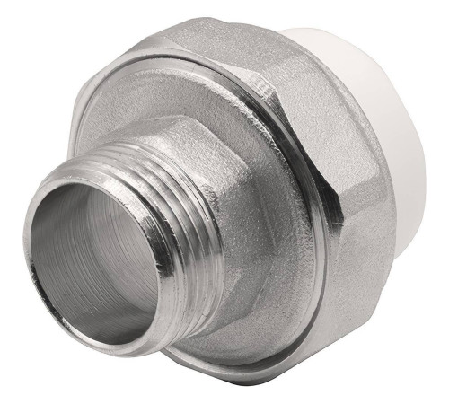 Муфта комбинированная разъемная THERMOLIGHT PP-R НР 25х3/4 белая НС-1620533